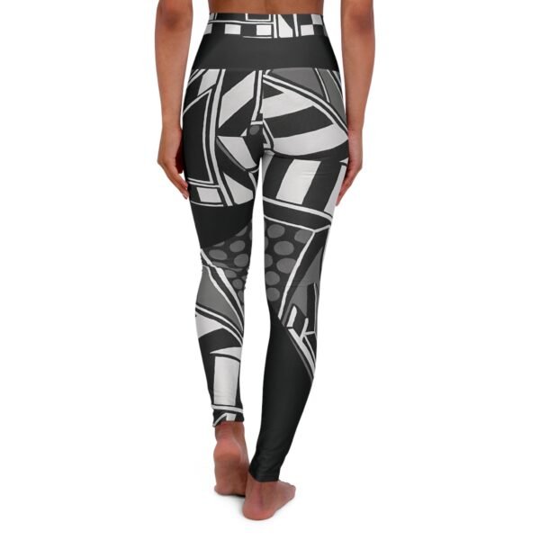 THE FINISH LINE/High Waisted /YOGA PANTS/SIGNED/BLK AND WHITE/ - Image 2