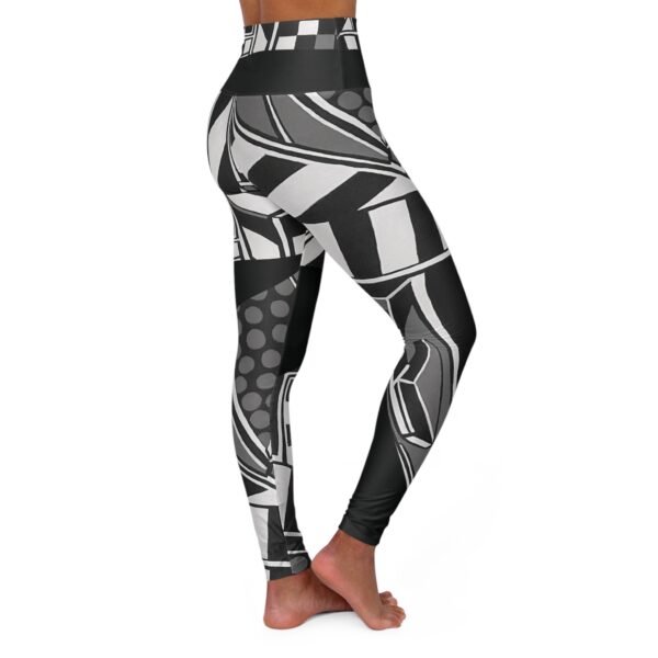 THE FINISH LINE/High Waisted /YOGA PANTS/SIGNED/BLK AND WHITE/ - Image 4