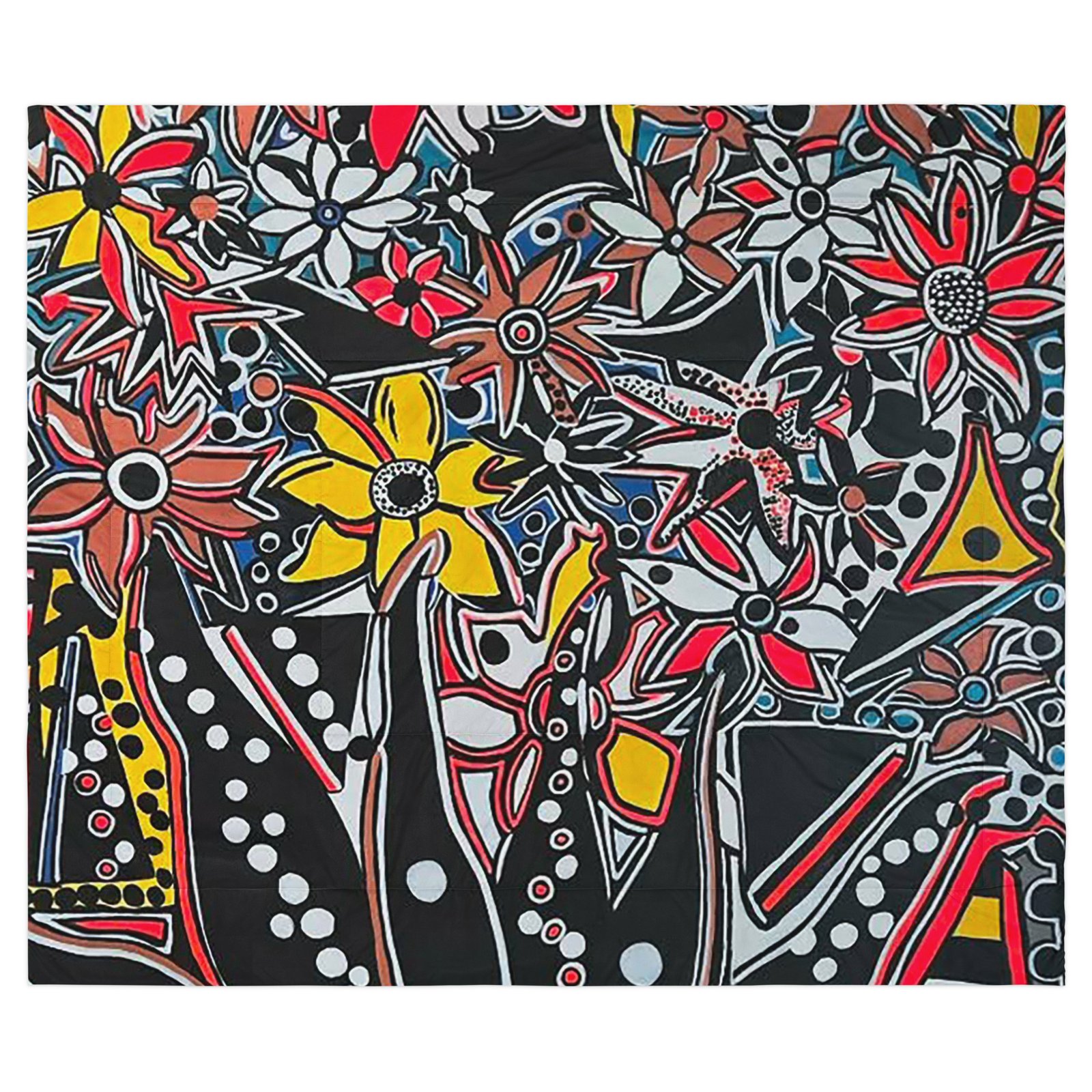 Sunflower Madness Painting Comforter - Image 4