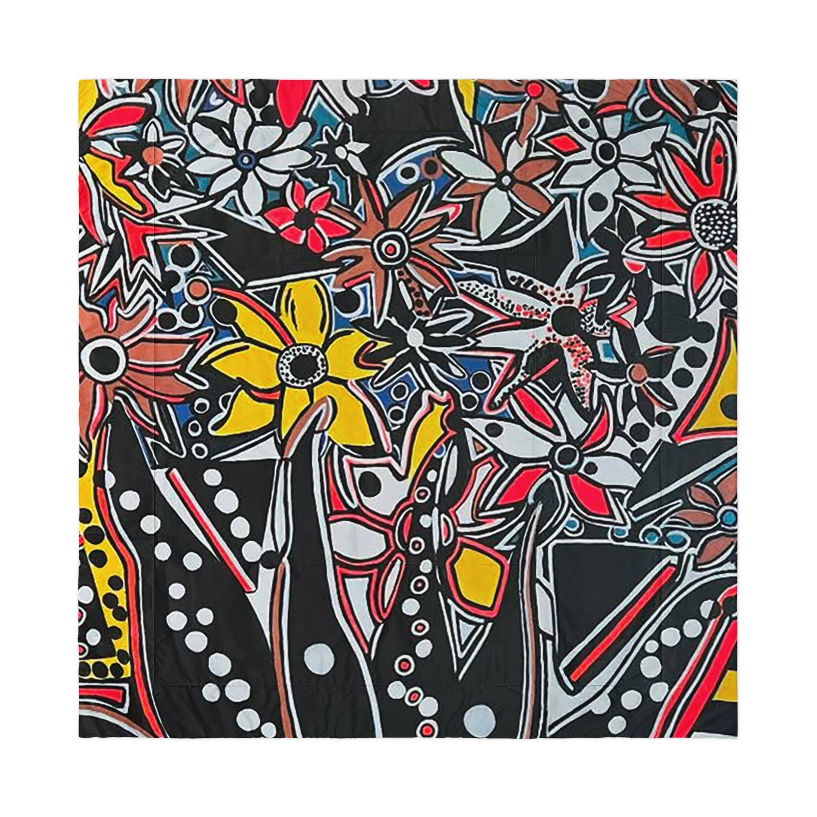 Sunflower Madness Painting Comforter - Image 3